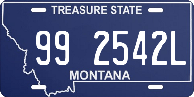 MT license plate 992542L