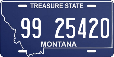 MT license plate 992542O