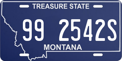 MT license plate 992542S