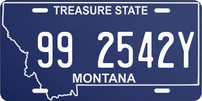 MT license plate 992542Y