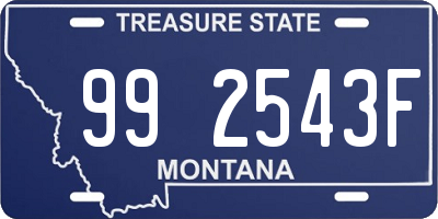 MT license plate 992543F