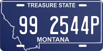 MT license plate 992544P