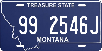 MT license plate 992546J