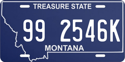 MT license plate 992546K