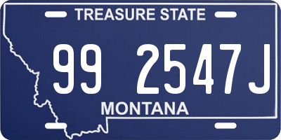 MT license plate 992547J