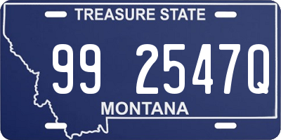 MT license plate 992547Q