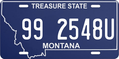 MT license plate 992548U