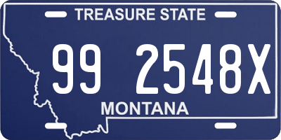 MT license plate 992548X