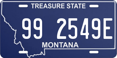 MT license plate 992549E