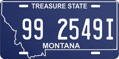 MT license plate 992549I