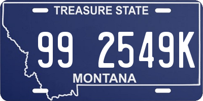 MT license plate 992549K