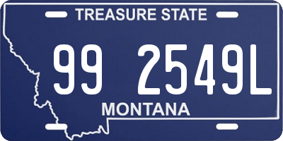 MT license plate 992549L