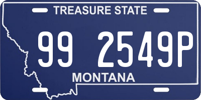 MT license plate 992549P