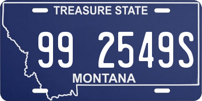 MT license plate 992549S