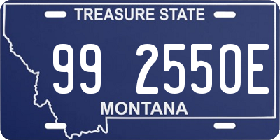 MT license plate 992550E