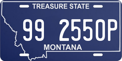 MT license plate 992550P