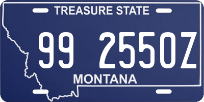 MT license plate 992550Z