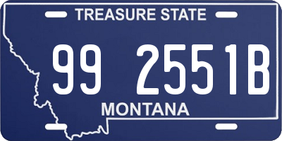 MT license plate 992551B