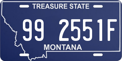 MT license plate 992551F