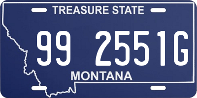 MT license plate 992551G