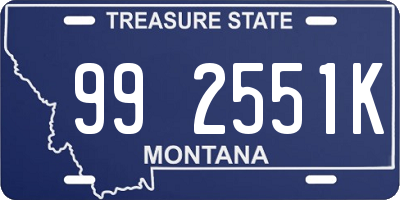 MT license plate 992551K