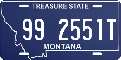 MT license plate 992551T