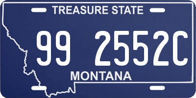 MT license plate 992552C