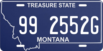 MT license plate 992552G