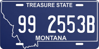 MT license plate 992553B