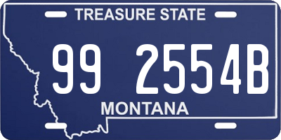 MT license plate 992554B