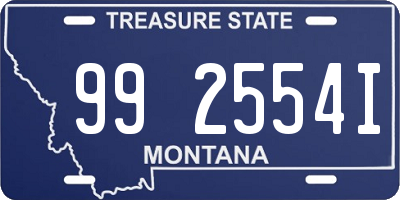 MT license plate 992554I