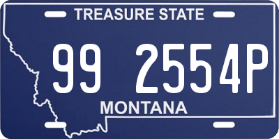 MT license plate 992554P