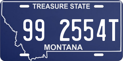 MT license plate 992554T