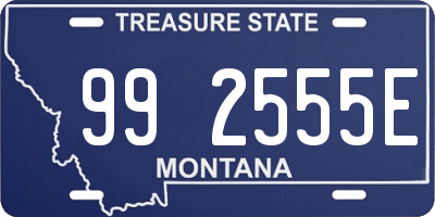 MT license plate 992555E