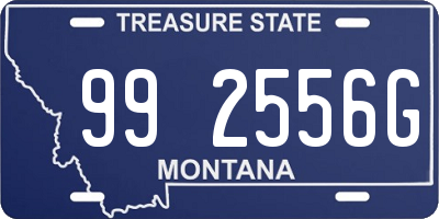 MT license plate 992556G