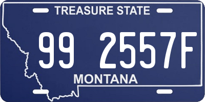 MT license plate 992557F