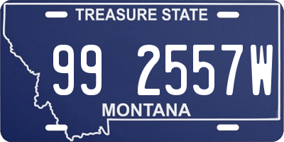 MT license plate 992557W