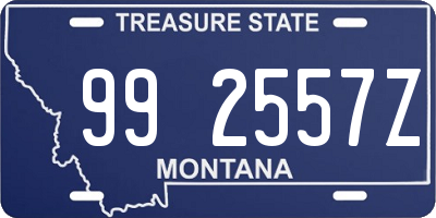 MT license plate 992557Z