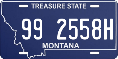 MT license plate 992558H