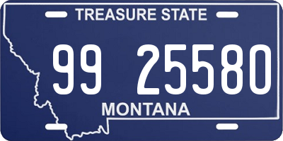 MT license plate 992558O