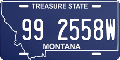 MT license plate 992558W