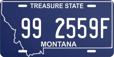 MT license plate 992559F