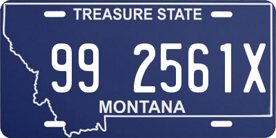 MT license plate 992561X