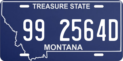 MT license plate 992564D