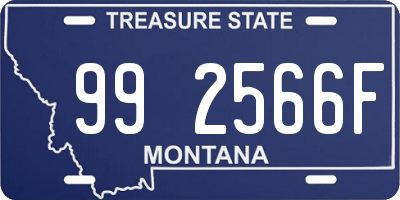 MT license plate 992566F