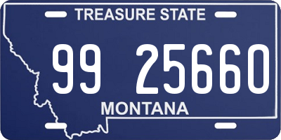 MT license plate 992566O