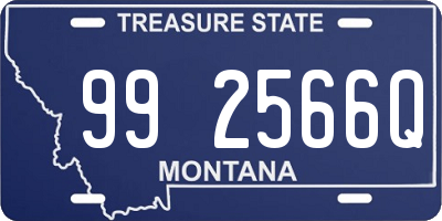 MT license plate 992566Q