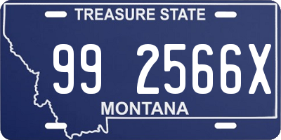 MT license plate 992566X