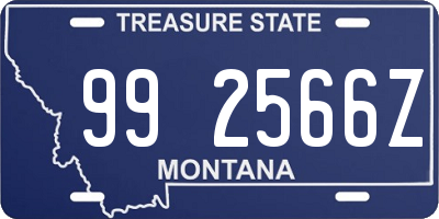 MT license plate 992566Z