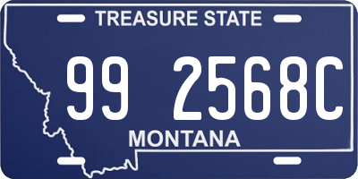 MT license plate 992568C